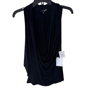 1. State Sleeveless Cross Front Top - Black Size M